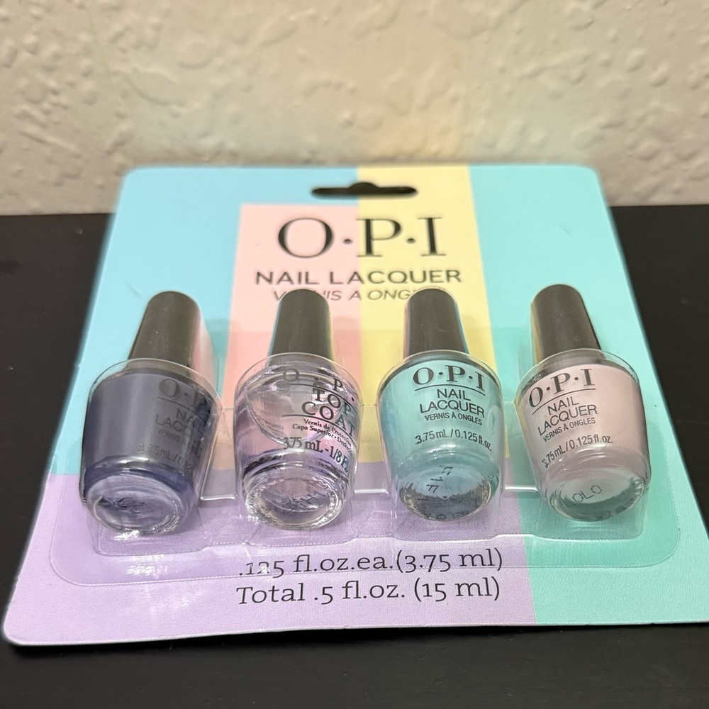 O.P.I 4pk Mini Nail Lacquer Set, NEW - Picture 3 of 7